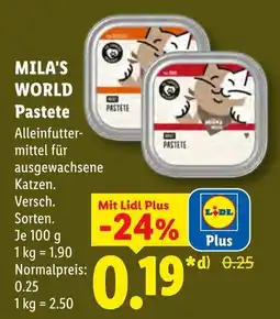 Lidl MILA'S WORLD Pastete Angebot