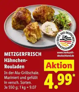 Lidl METZGERFRISCH Hähnchen-Rouladen Angebot