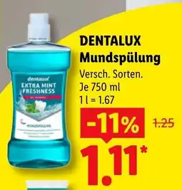 Lidl DENTALUX Mundspülung Angebot