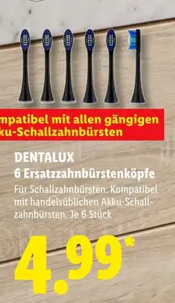 Lidl DENTALUX 6 Ersatzzahnbürstenköpfe Angebot