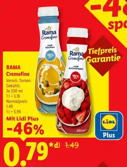 Lidl RAMA Cremefine Angebot