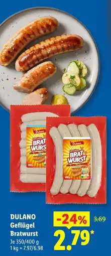 Lidl Dulano Geflügel Bratwurst Angebot
