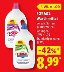 Lidl FORMIL Waschmittel Angebot