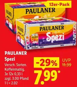 Lidl PAULANER Spezi Angebot