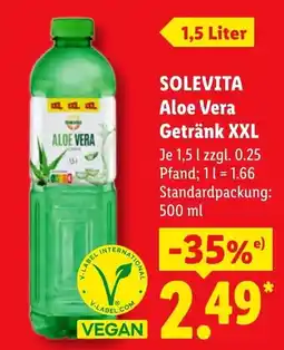 Lidl SOLEVITA Aloe Vera Getränk XXL Angebot