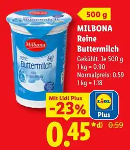 Lidl Milbona Reine Buttermilch Angebot