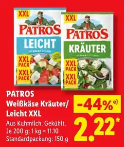 Lidl PATROS Weißkäse Kräuter/Leicht XXL Angebot