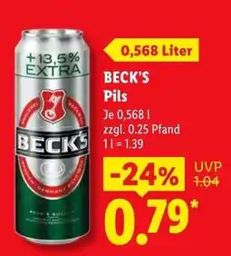 Lidl BECK'S Pils Angebot