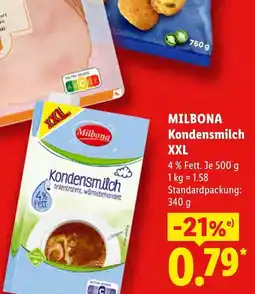 Lidl Milbona Kondensmilch XXL Angebot