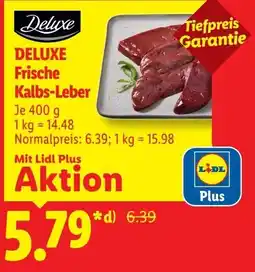 Lidl Deluxe Frische Kalbs-Leber Angebot