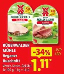 Lidl RÜGENWALDER MÜHLE Veganer Auschnitt Angebot