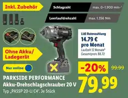 Lidl PARKSIDE PERFORMANCE Akku-Drehschlagschrauber 20 V Angebot