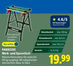 Lidl PARKSIDE Werk- und Spanntisch Angebot