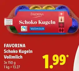 Lidl FAVORINA Schoko Kugeln Vollmilch Angebot