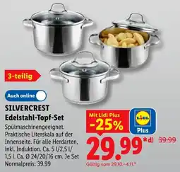Lidl SILVERCREST Edelstahl-Topf-Set Angebot