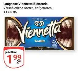 Globus Langnese Viennetta Blättereis Angebot
