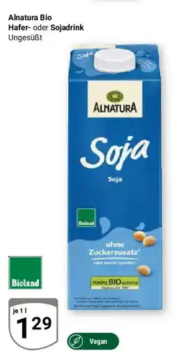 Globus Alnatura Bio Soja Angebot