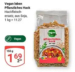 Globus Vegan leben pflanzliches Hack Angebot