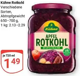 Globus Kühne Apfel Rotkohl Angebot