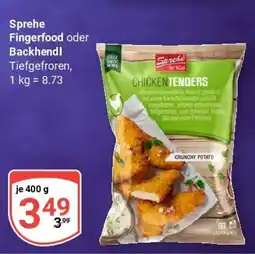 Globus Sprehe Fingerfood oder Backhendl Angebot