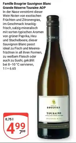 Globus Famille Bougrier Sauvignon Blanc Grande Réserve Touraine AOP Angebot