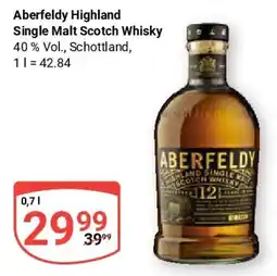 Globus Aberfeldy Highland Single Malt Scotch Whisky Angebot