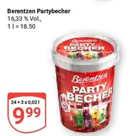 Globus Berentzen Partybecher Angebot
