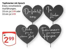 Globus Topfstecker mit Spruch Angebot