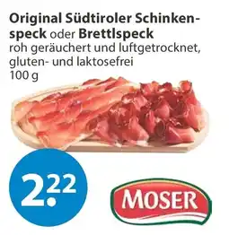 V Markt Original Südtiroler Schinkenspeck MOSER Angebot