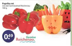 V Markt Paprika rot von der Gemüseinsel Reichenau Angebot