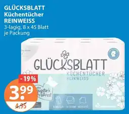 V Markt GLÜCKSBLATT Küchentücher REINWEISS Angebot