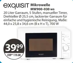 V Markt exquisit Mikrowelle MW900-030 ws Angebot