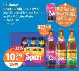 V Markt Paulaner Spezi, Cola oder Limo Angebot