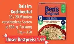 V Markt Ben's Original Reis im Kochbeutel Angebot