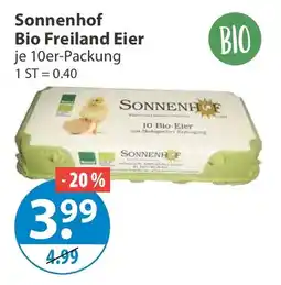 V Markt Sonnenhof Bio Freiland Eier Angebot