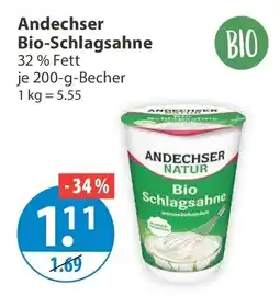 V Markt Andechser Bio-Schlagsahne Angebot