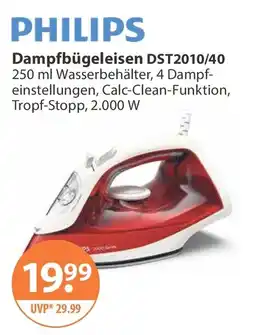 V Markt PHILIPS Dampfbügeleisen DST2010/40 Angebot