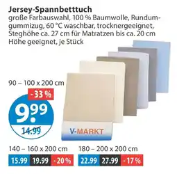 V Markt Jersey-Spannbetttuch V-MARKT Angebot