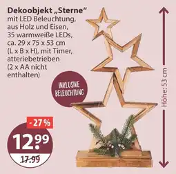V Markt Dekoobjekt "Sterne" Angebot