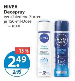 V Markt NIVEA Deospray Angebot