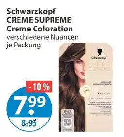 V Markt Schwarzkopf CREME SUPREME Creme Coloration Angebot