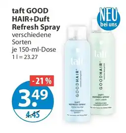 V Markt taft GOOD HAIR+Duft Refresh Spray Angebot