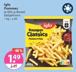 V Markt iglo Knusper Classics Pommes Frites Angebot