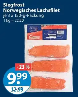 V Markt Siegfrost Norwegisches Lachsfilet Angebot