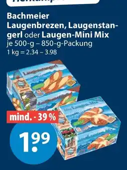 V Markt Bachmeier Laugenbrezen, Laugenstan-gerl oder Laugen-Mini Mix Angebot