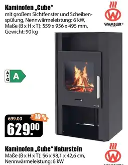 V Baumarkt Kaminofen „Cube“ Naturstein Angebot