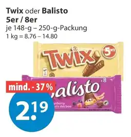 V Markt Twix oder Balisto Angebot