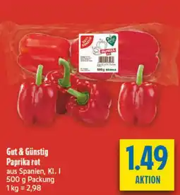 diska Gut & Günstig Paprika rot Angebot