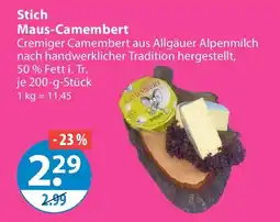 V Markt Stich Maus-Camembert Angebot