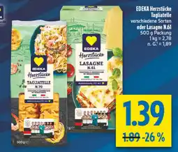 diska EDEKA Herzstücke Lasagne N.61 Angebot